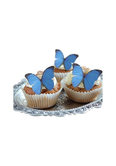 Kangvka 60 Adet Mor Renkli Sanayi Kek Dekorasyonu Fantezi Kelebekler, Hamur İşleme Ve Soğuk Servis Dekoru İçin Glutensiz Buğday Kağıdı Diğer