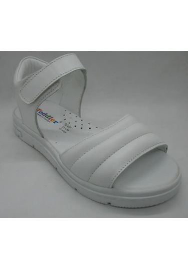Toddler 491 Beyaz Doğal Deri Anatomik Taban Çocuk Sandalet 31-35 Beyaz