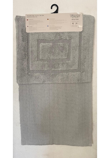 Pamuk Tufting 2'li Klozet Takım,banyo Seti,paspas Seti, Çerçeve G