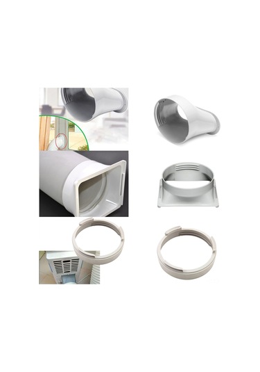 Padalink Ac Egzoz Hortumu Bağlantı Elemanı, 13cm Çaplı Borular İçin, Hava Sızıntısını Engeller, Beyaz, Kolay Kurulum, Ab Malzeme