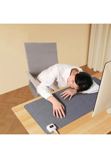 Elektrikli Isıtmalı Mouse Pad Masa Matı Siyah Ab Fişi Siyah Ab Fişi