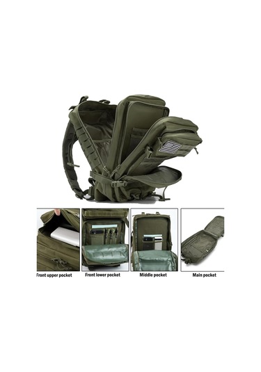 Büyük Askeri Taktik Sırt Çantası Bug Out Çanta Sırtı Sırp Çekçileri Ordu Dış Saldırı Paketi Av İçin Çanta Ordu Yeşil Asker Yeşili