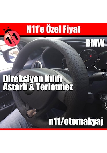 Bmw E30 Direksiyon Kılıfı Siyah Dikme Astarlı