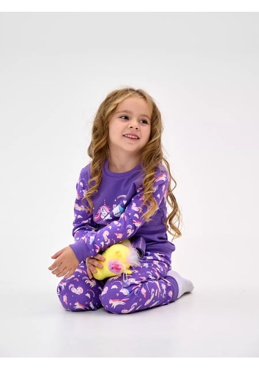 Trend Sign Çocuk Pijama Takımı Pantolonlu 176668985 Violet