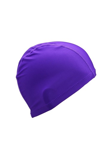 Mor 1 Adet Düz Renk Kumaş Yüzme Şapkası Erkek Ve Kadın Uzun Saç Naylon Kumaş Şapka Erkekler Ve Kadınlar İçin Ücretsiz Boyut Düz Renk Mor