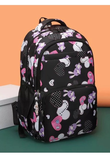 Invıma İlkokul Öğrencileri İçin Baskılı Sırt Çantası 251991545 Siyah