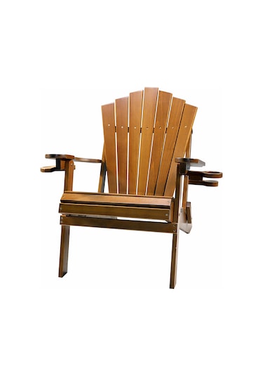 Salda Adirondack Katlanır Ahşap Bahçe Sandalyesi Ceviz