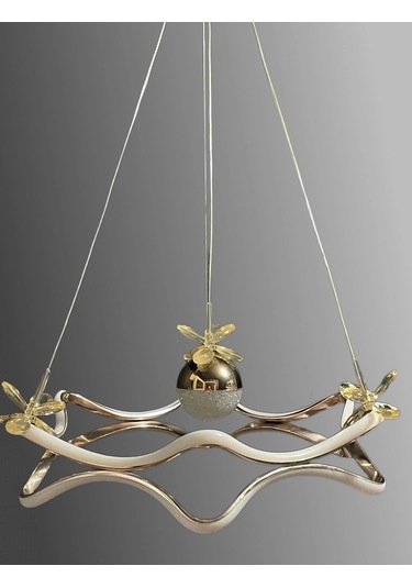 Serçe'den Salon Ve Oturma Odası Led Avize Altın - Gold