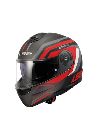 Ls2 Strobe 2 Phantom Çene Açılır Kask Gri - Kırmızı