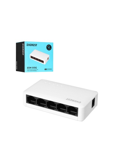 Ethernet Swıtch Hub 5 Port 10/100/1000mbps Gıgabıt Everest Esw-515g