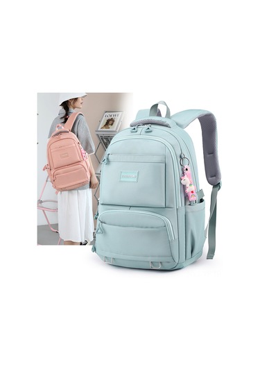 Yifomall Siyah Nylon Su Geçirmez Genç Kız Çanta, 15.6" Laptop Taşıma, Yüksek Kapasiteli Okul/seyahat Sırt Çantası, Dayanıklı Ve Hafif Çok Renkli