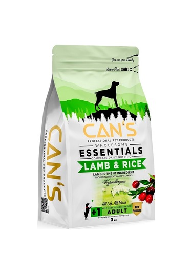 Can's Kuzu & Pirinçli Yetişkin Köpek Maması 3 KG