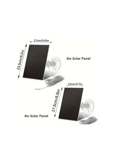 Xuweiwei Güneş Enerjili 8w Güvenlik Kamerası Şarj Cihazı Usb Uyumlu Ayarlanabilir Montaj Şarj Edilebilir Pil 4w 8w Çıkış Telefon Şarj Etmez