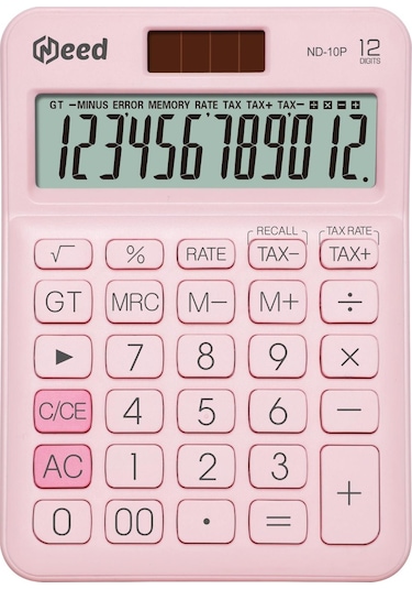 Need ND-10P Pastel Pembe Hesap Makinesi
