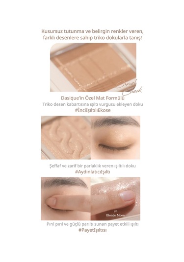 Dasique Mat Ve Işıltılı Renk Seçenekleri Sunan Far Paleti Shadow Palette 15 Beige Knit 15 Beige Knit