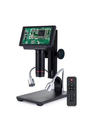 Dijital 12mp Hd/av Mikroskop Uzun Ayaklı Usb Kumandalı Endüstriyel 5 İnc Ekran Pcb Tamir Lehimleme Mikroskop