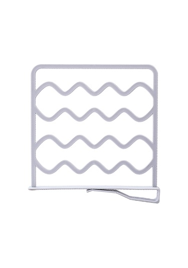 Konesam Beyaz Pprahat Kurulumlu Dolap Bölücü Raf Ayırıcısı - Çanta, Kazak, Battaniye Organize Et - 2.2cm'den İnce Raf İçin - 1 Adet Beyaz