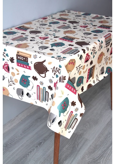 Elyaf Silinebilir Pvc Muşamba Masa Örtüsü 1232-2 Renklifincan Pembe