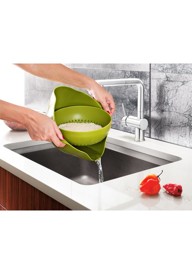 Periboia 360 Derece Dönebilir Pratik Hazneli Süzgeç Karışık Renkli