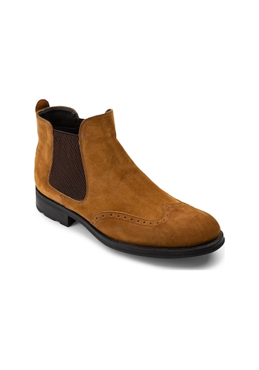 Deery Hakiki Süet Taba Rengi Chelsea Erkek Bot - 01622mtbac03 Taba