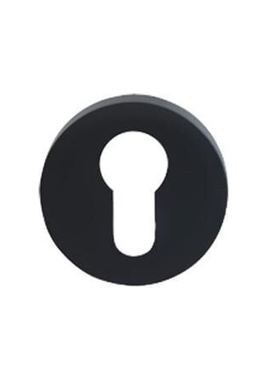 Hafele Yuvarlak Barelli Kapı Kolu Rozeti, Mat Siyah Renk