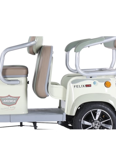 Arora Felix New Elektrikli 3 Tekerlekli Moped Yeşil