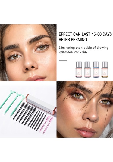 Kangvka Kaş Perm Seti 9 Parça - Profesyonel Kaş Kıvrımı Ve Şekillendirme - Ev Ve Salonu İçin Kolay Kullanım