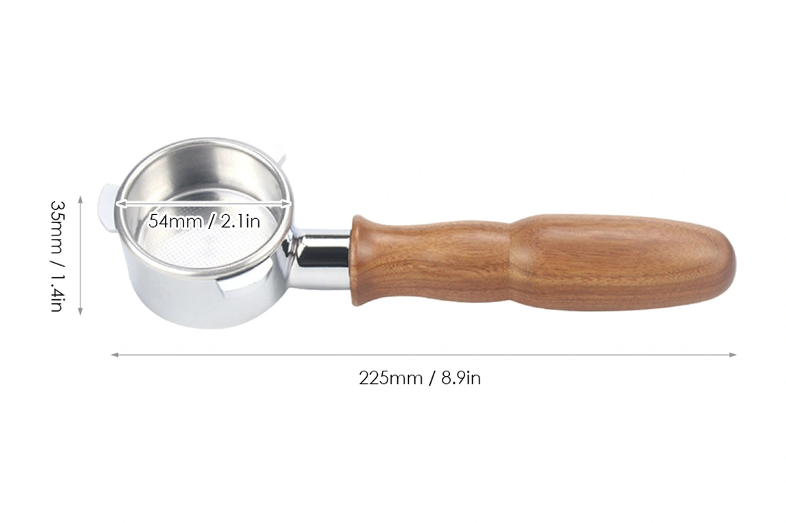 Lemestar 54mm Çelik & 38 Ahşap Altı Açık Kahve Portafilter,铂富880/870/850 Uyumlu Profesyonel Kahve Ekstraktör Aksesuarı A1 Kırmızı Nar Çamı Diğer