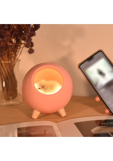 Shineyee Şarj Edilebilir Evcil Hayvan Lambası - Yatak Başı Aydınlatma, Göz Koruma, Usb Şarj, 3 Renk Seçenekli Yeşil