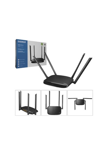 Kablosuz Router REPEATER 4 PORT 1200 Mbps Everest EWR-AC5-V3