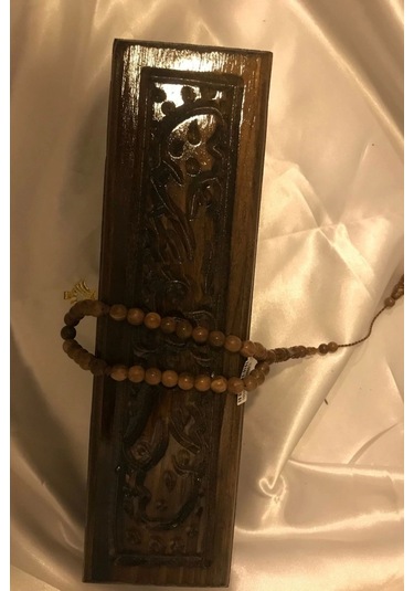 Tespih Kuka Doğal Ahşap Tesbih Gümüş İmameli Ahşap Kutulu Çok Renkli