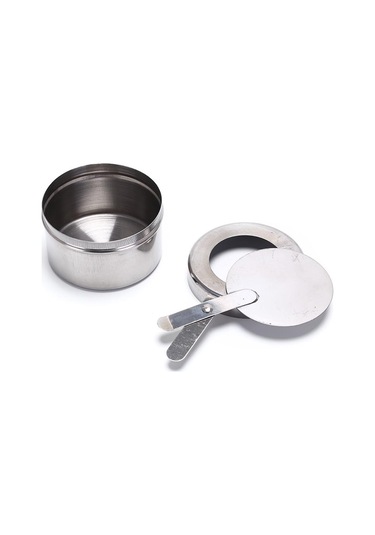 1x Taşınabilir Rüzgar Geçirmez Saplı Alkol Soba Yakıt Acil Durum Hayatta Kalma Açık Hava Aracı Gümüş