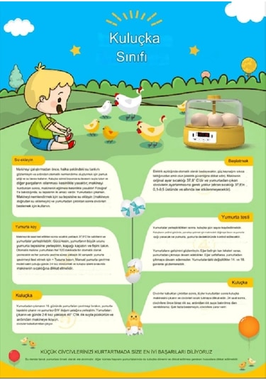 Mini Otomatik Ev Tipi Kuluçka: Papağan Bıldırcın Kuluçka Makinesi 18li Yumurtalı Mx-18