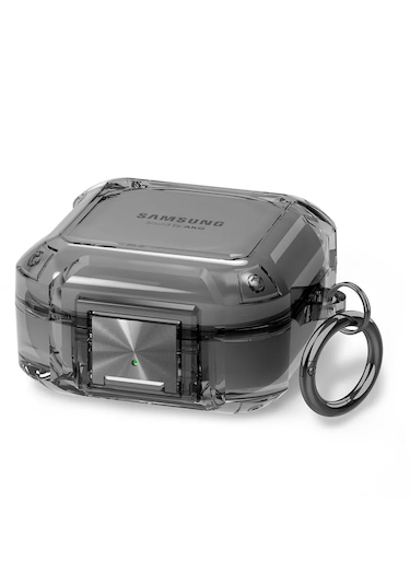 Samsung Galaxy Buds Core Uyumlu Transparan Tank Kılıf +kanca 1.kalite Füme