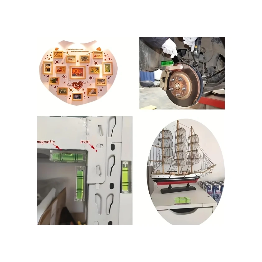 Willowhaven 2 Adet Manyetik Cetvel 30cm 4cm Kabarcık Terazi Hırdavat