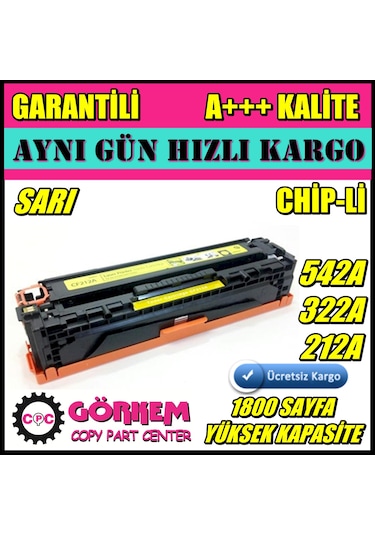 Hp 128A Uyumlu Toner Sarı (Ce322A) N11.21177