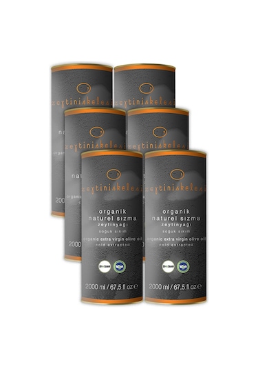 Zeytiniskelesi Organik Zeytinyağı Teneke 6 x 2 L