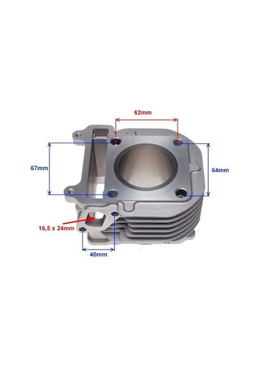 Hsgl Motorsiklet Cygnus Yamaha Rs125 Silindir Piston Komple Set 51038