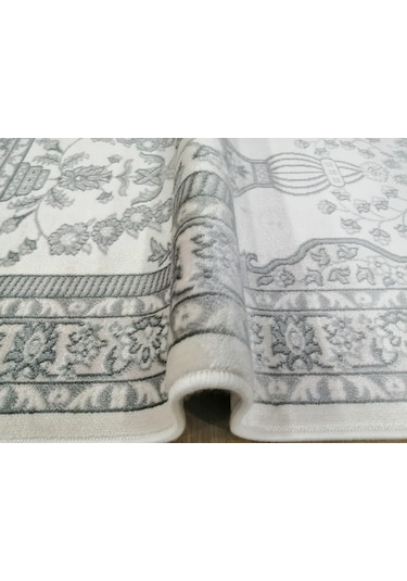 Enfora Halı Karya Akrilik Yumuşak Doku Seccade 78x125 Krem 09