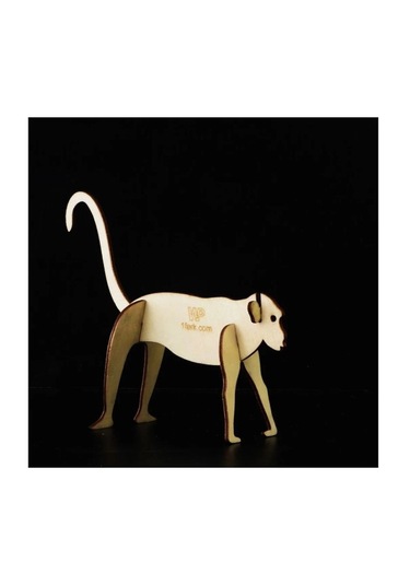 Ahşap Maket Hayvanlar Çocuklar Boyanabilir - Maymun Boya Setli