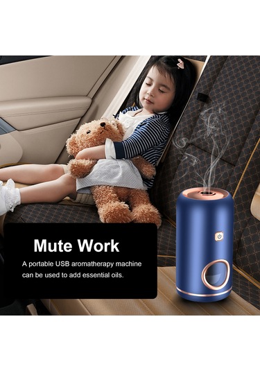 Mufunye 45ml Usb Portatif Aromaterapi Makinesi - Sessiz Ev Araç Kullanıma Uygun Yağ Dağıtıcı - Pembe