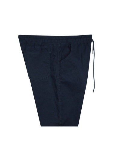 Erkek 118 -156 Kilo Arası İçin Uygun Lastikli Paça Bağcıklı Battal Boy Gabardin Pantolon Lacivert Lacivert