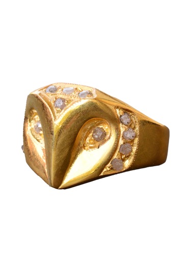 Gerçek Elmas Taş Yüzük, 2.5 Karat Baykuş Yüzüğü, Gümüş Altın Kaplama Gümüş