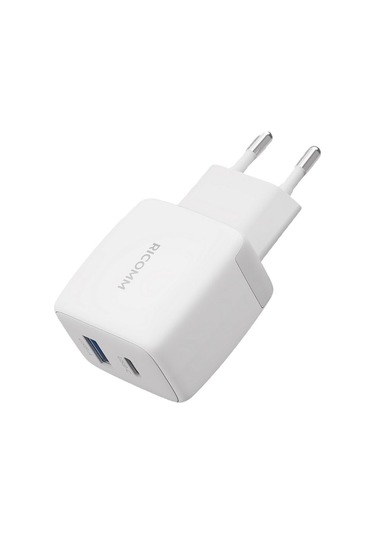 Ricomm 25W GaN USB-C + USB-A PPS PD Hızlı Şarj Cihazı + 2 Metre Type-C 60W Şarj Kablosu
