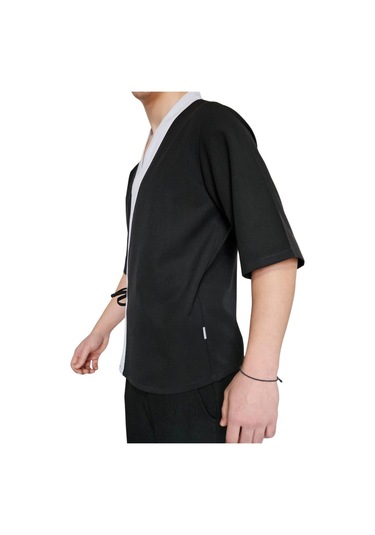Formteks Sushi Şef Kimono Ceketi Siyah Beyaz Kırmızı