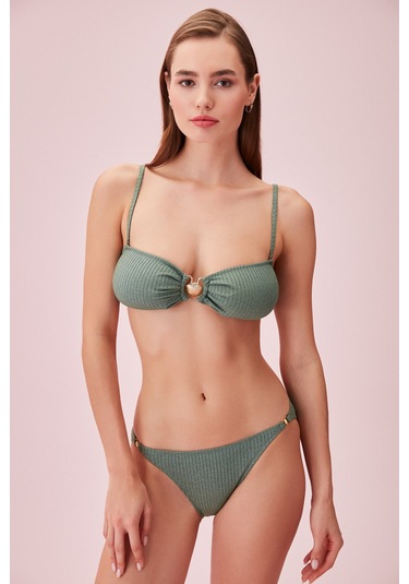 Suwen Yanı Detaylı Dokulu Bikini Alt Sb24475t1320