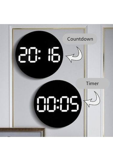 Novahub Suntek Dijital Duvar Saati Sessiz Model, Sıcaklık Ölçer, Çok-renkli Çok Renkli