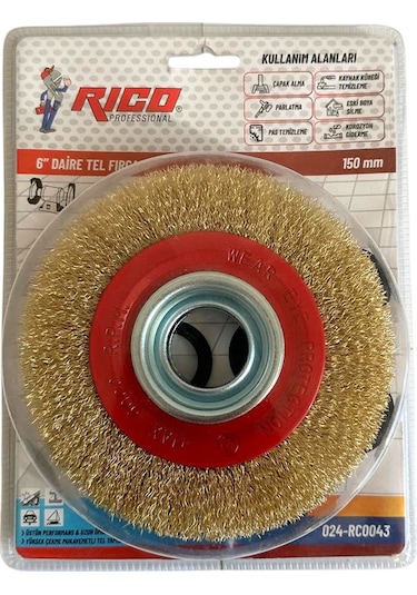 Rico 024-rc0043 Daire Çelik Tel Fırça 150 Mm