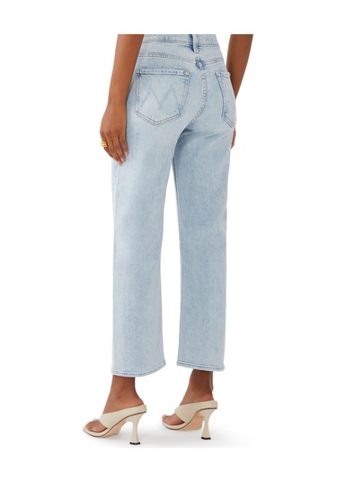 Mother Denim Şık Ve Rahat Zipli Bilek Boy Kot Pantolon Işık Mavi