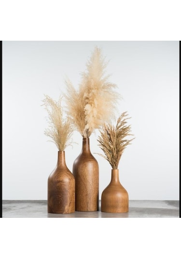 Ahşap Minimal Dekoratif Saksı Masa Üstü Vazo saksı2